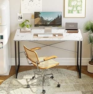 QARA Wood Laminated Study Table - Pearl Italian Finish